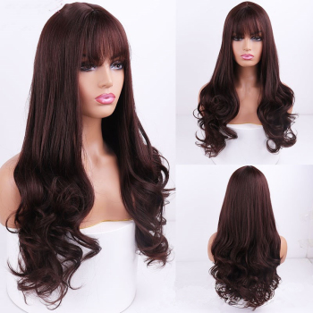 Fashion synthetic solid wavey wig(Length:60cm)#2#x3 boxes