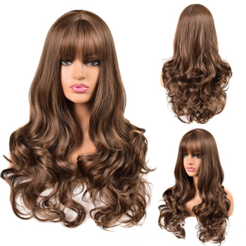 Fashion synthetic solid wavey wig(Length:60cm)#4#x3 boxes