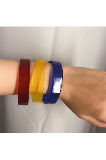 1 pc simple solid resin cuff bracelets