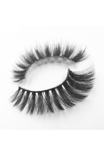 1 pair natural faux mink false eyelashes with box#19#(length:16mm)