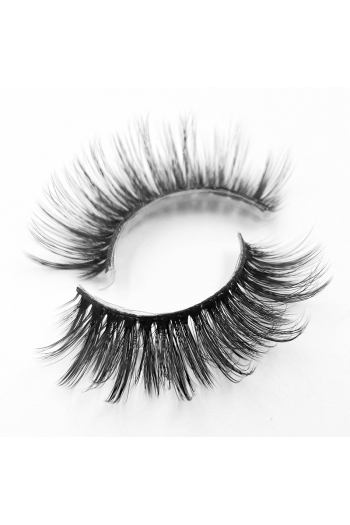 1 pair natural faux mink false eyelashes with box#23#(length:16mm)