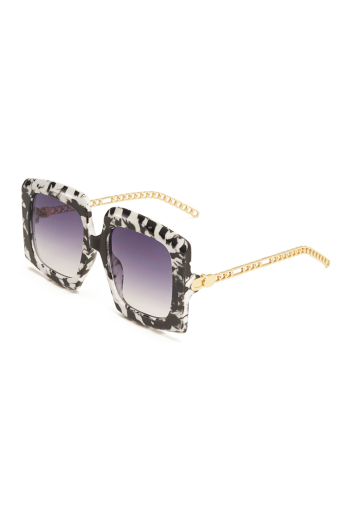 1 pc fashion oversize pattern frame sunglasses