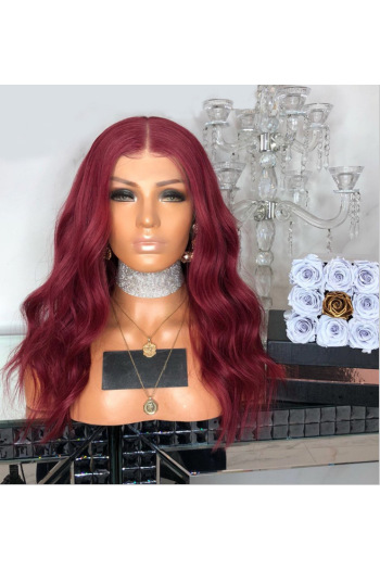 synthetic rose red wavey wig with net cap(length:65cm) x3 pcs