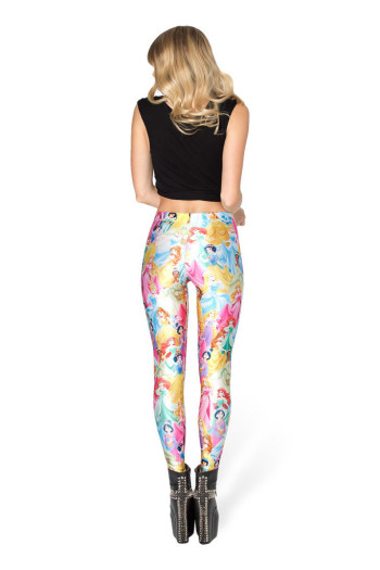  the beautiful of women animated pattern color printing  leggings