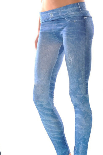  Blue Denim printing leggings
