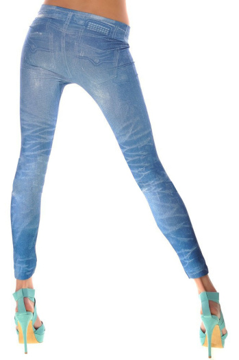  Blue Denim printing leggings