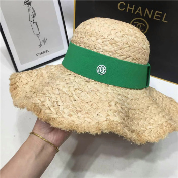 new nine-color waved straw woven beach travel sun hat 56-58cm