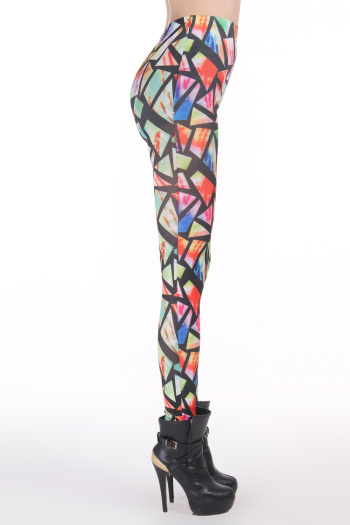    Shards of glass  pattern printing leggings