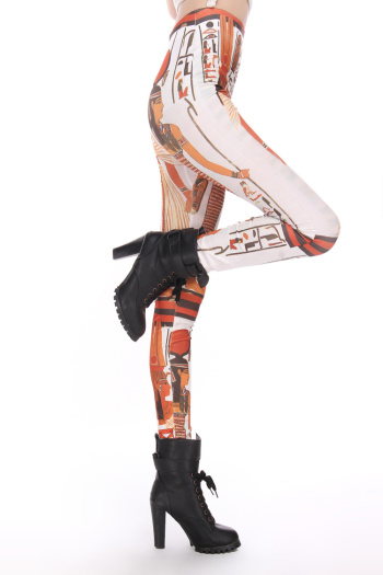  ancient human pattern printing  leggings