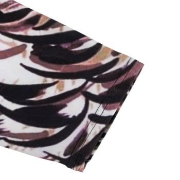 XL-5XL autumn new batch printing stretch V-neck loose stylish casual maxi dress with belt 2#