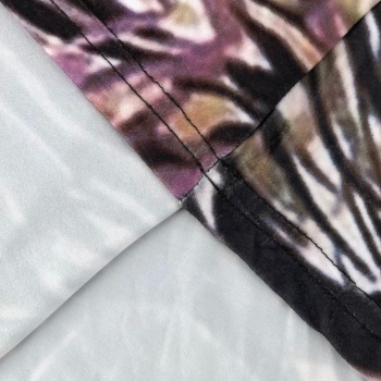 XL-5XL autumn new batch printing stretch V-neck loose stylish casual maxi dress with belt 2#