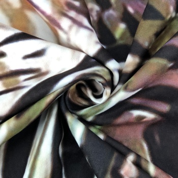 XL-5XL autumn new batch printing stretch V-neck loose stylish casual maxi dress with belt 2#