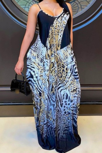 new plus size graphic printing stretch sling stylish minimalist maxi dress