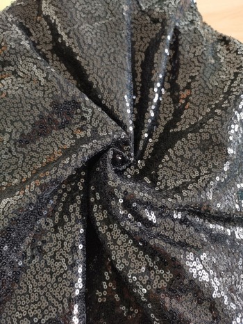XS-L Summer new stylish solid color one-shoulder hollow sequin stretch zip-up sexy mini dress