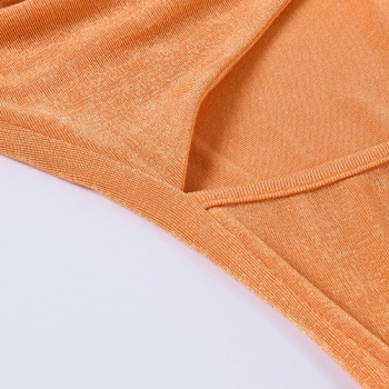 Summer new 2 colors one shoulder shirring slit stretch sexy midi dress