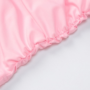 Summer new stylish solid color stretch hollow shirring tube design backless bodycon sexy mini dress