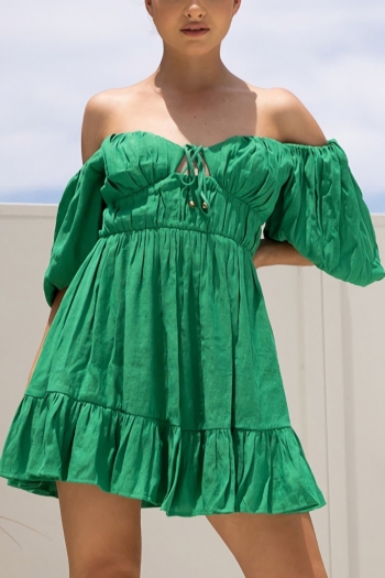 Summer new stylish 4 colors solid color hollow stretch sling slim sexy mini dress main image 1