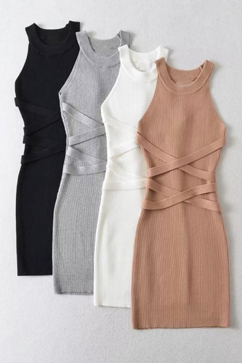 sexy slight stretch 4 colors knitted bodycon mini dress(size run small)