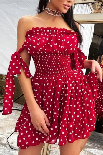 sexy slight stretch polka dot tube design mini dress
