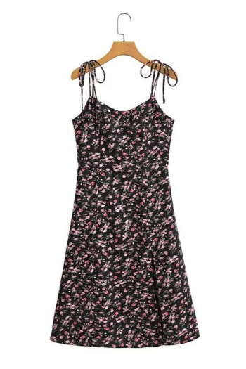 casual slight stretch zip-up floral batch print slit mini dress size run small#1