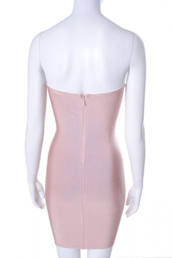 Sexy slight stretch slim eyelet lace-up mini dress