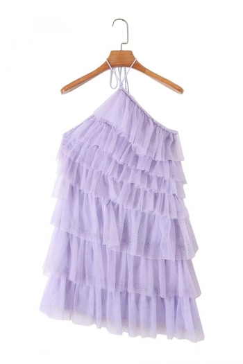 sexy non-stretch sling laminated mesh zip-up mini dress size run small