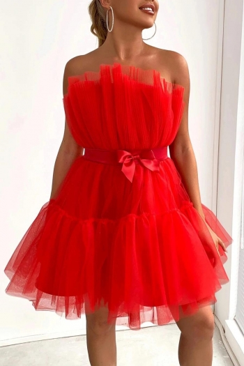 sexy plus size slight stretch double-layer mesh stitching tube design mini dress