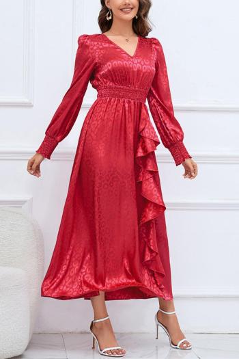 Sexy plus size slight stretch leopard v-neck backless lace-up maxi dress