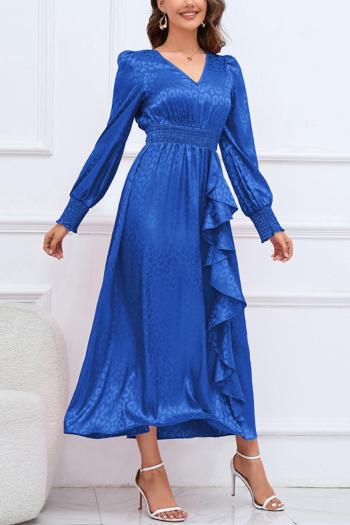 Sexy plus size slight stretch leopard v-neck backless lace-up maxi dress