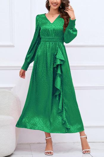 Sexy plus size slight stretch leopard v-neck backless lace-up maxi dress