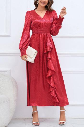 Sexy plus size slight stretch leopard v-neck backless lace-up maxi dress