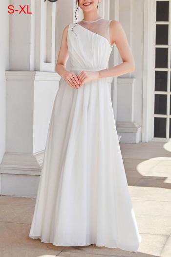 elegant non-stretch rhinestones zip-up maxi evening dress