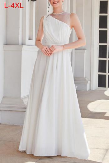 elegant plus size non-stretch rhinestones zip-up maxi evening dress