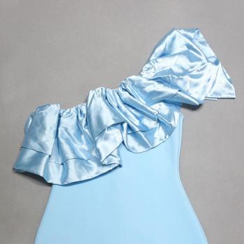 Pure color elegant slight stretch high quality zip-up slim split midi dress