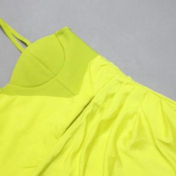 Elegant solid color zip-up slight stretch padded sling high split midi dress