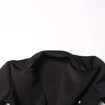Elegant non-stretch sequins pearl rhinestone decor high quality blazer