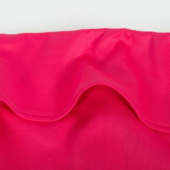 Sexy slight stretch pure color off shoulder ruffle bodycon mini dress