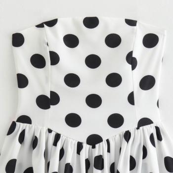Wholesale Sexy non-stretch dot batch printing tube design mini dress