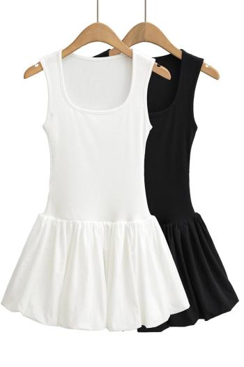 new sexy high stretch patchwork square neckline mini tank dress(size run small)