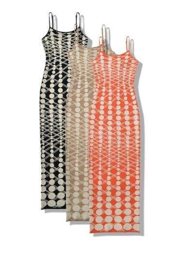 casual slight stretch knit fixed printing polka dot midi dress(size run small)