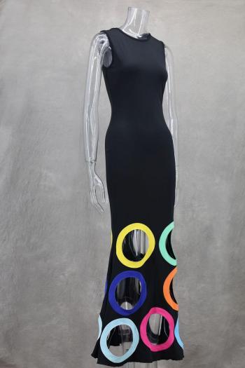 Sexy slight stretch slim hollow sleeveless maxi dress