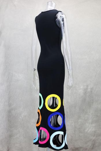 Sexy slight stretch slim hollow sleeveless maxi dress