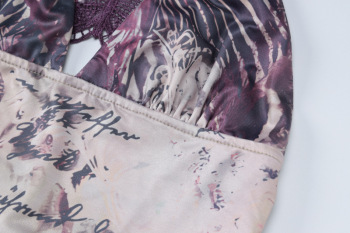 New sexy slight stretch spots batch printing backless bow suspender mini dress