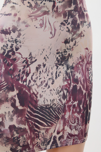 New sexy slight stretch spots batch printing backless bow suspender mini dress