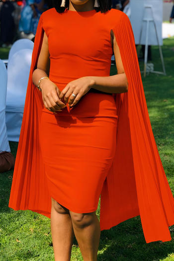 stylish plus size slight stretch 5 colors pleated long sleeve midi dress