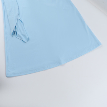 Casual slight stretch simple solid color tube top slim maxi dress