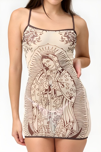 sexy stretch see through mesh positioning print bodycon mini dress(no underwear)