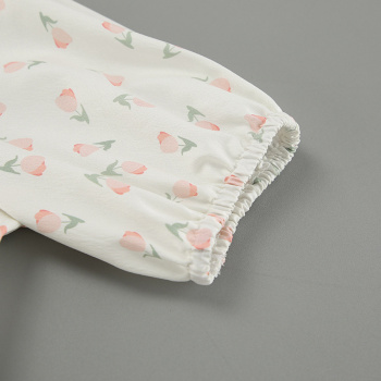 Casual non-stretch floral print square neck wrinkle fabric mini dress
