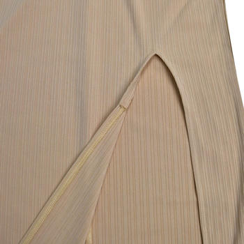 Sexy plus size stretch braided rope slit backless maxi dress new add color