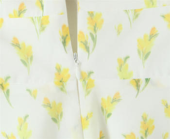 Sexy non-stretch halter-neck floral batch printing zip-up mini dress
